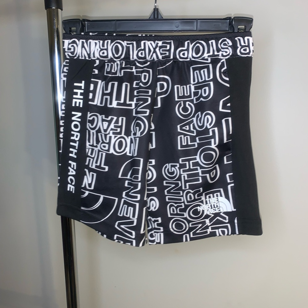 The North Face Boys Black Athletic Shorts | Logo Print | NWT | Size 7/8